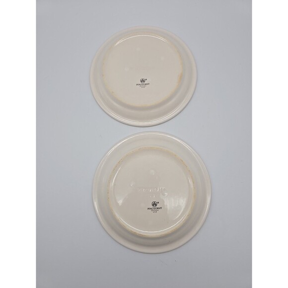 Set of 2 Pfaltzgraff Spring Song Iris 6.5” Bread Cake Plates USA NICE - Picture 3 of 6